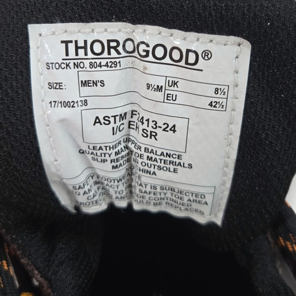 Thorogood, size 9.5, Men's Crosstrex Waterproof Hiker Boots, Work, Composite Toe - Picture 8 of 8